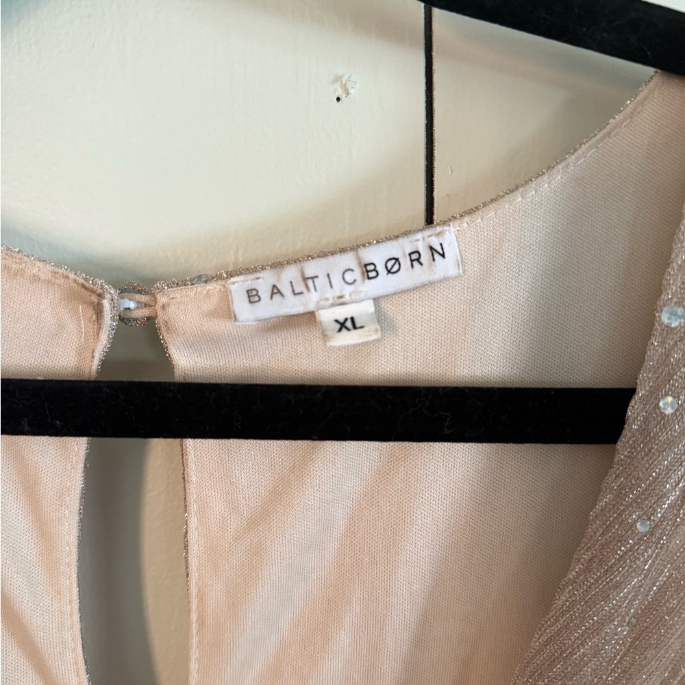 Baltic Born Shimmering Beige Maxi Dress - Picture 6 of 7